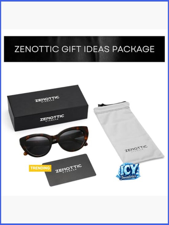 Polarized Retro Cateye Sunglasses with UV400 Protection